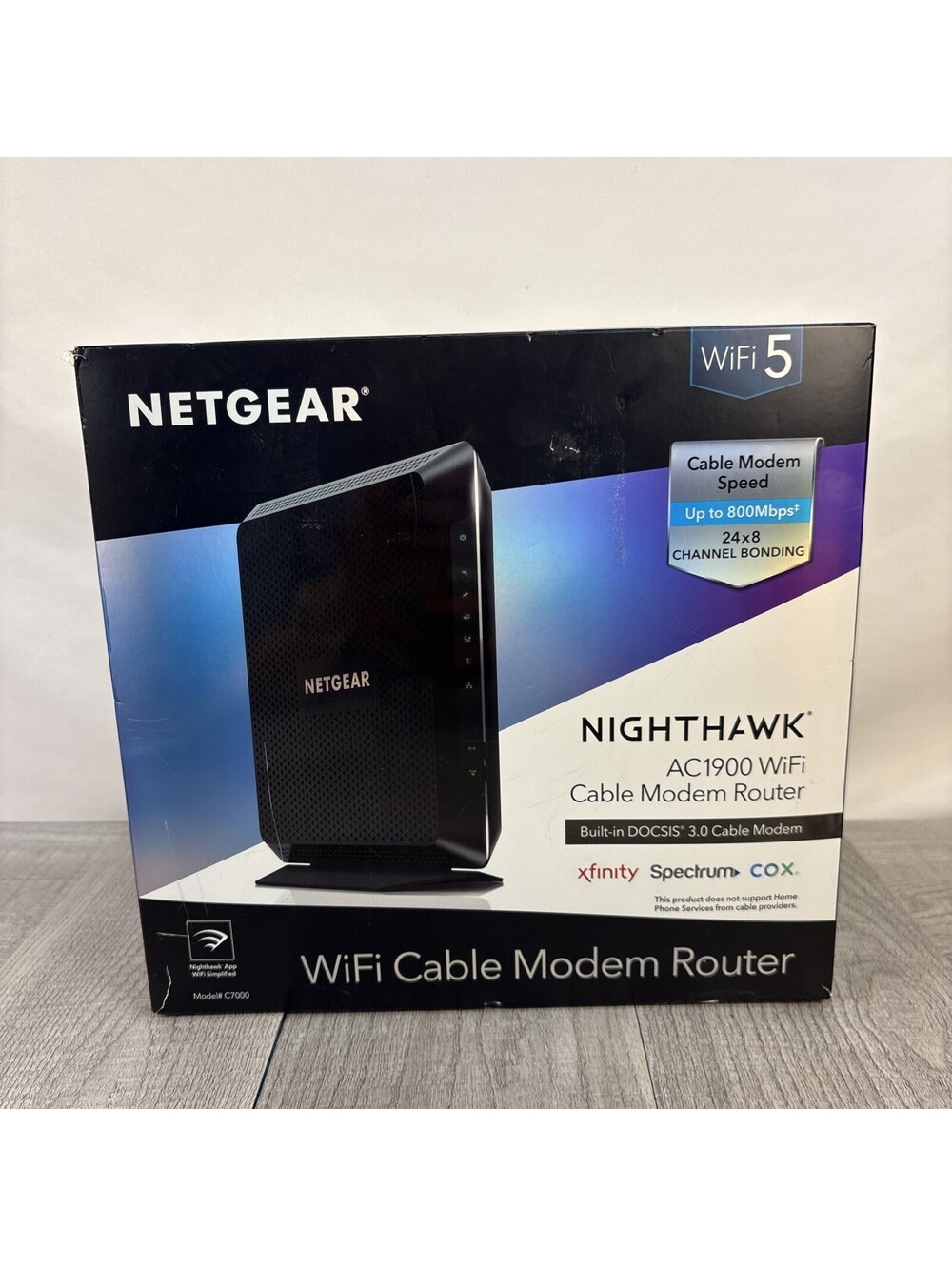 NETGEAR Nighthawk AC1900 WiFi Cable Modem Router Combo (Model C7000). - Picture 10 of 16